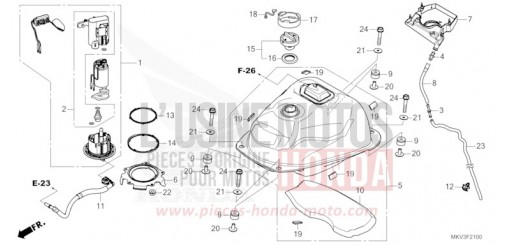 RESERVOIR A CARBURANT/POMPE A CARBURANT NSS750M de 2021